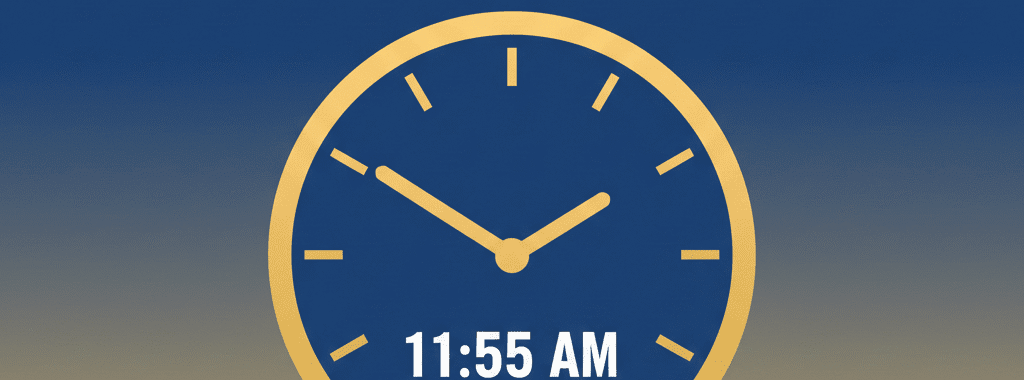Clock at 11:55am Same day auto approval